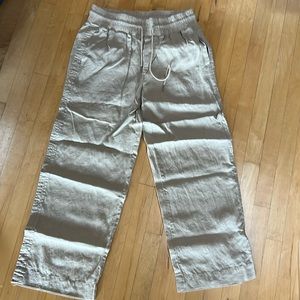 Quince linen drawstring pants large